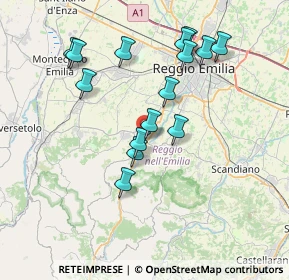 Mappa Via Esperi, 42020 Puianello RE, Italia (7.16867)