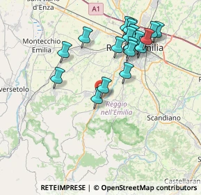 Mappa Via Esperi, 42020 Puianello RE, Italia (7.8345)