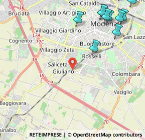 Mappa Stradello San Giuliano, 41126 Modena MO, Italia (3.16091)