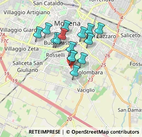 Mappa Via Crema, 41125 Modena MO, Italia (1.342)