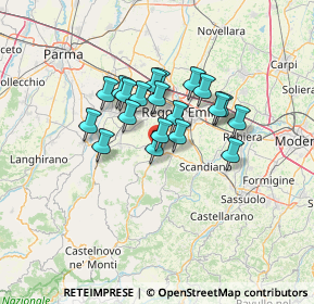 Mappa Via A. Frank, 42020 Puianello RE, Italia (9.8355)