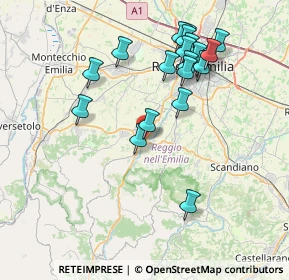 Mappa Via A. Frank, 42020 Puianello RE, Italia (7.8475)