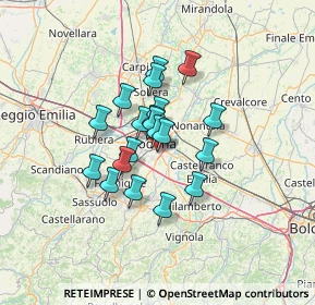 Mappa Via Gian Battista Boccabadati, 41125 Modena MO, Italia (9.279)