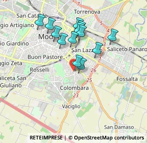 Mappa Via Alessandria, 41125 Modena MO, Italia (1.63692)