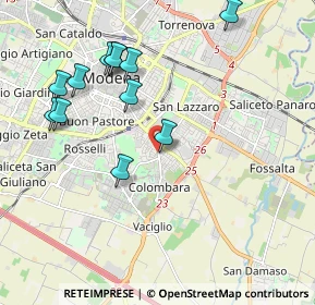 Mappa Via Alessandria, 41125 Modena MO, Italia (2.12583)
