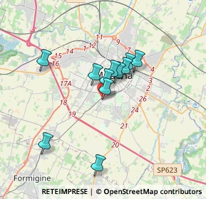 Mappa Via Baldassarre Longhena, 41125 Modena MO, Italia (2.73091)