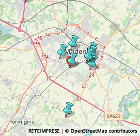 Mappa Via Baldassarre Longhena, 41125 Modena MO, Italia (3.41364)