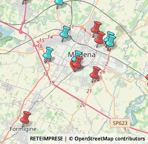 Mappa Via Baldassarre Longhena, 41125 Modena MO, Italia (5.028)