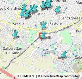 Mappa Via Baldassarre Longhena, 41125 Modena MO, Italia (1.2675)