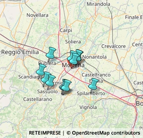 Mappa Via Baldassarre Longhena, 41125 Modena MO, Italia (9.31167)