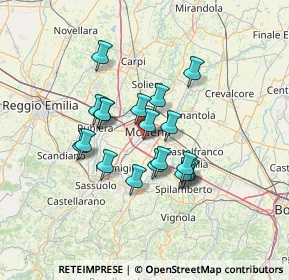 Mappa Via Baldassarre Longhena, 41125 Modena MO, Italia (10.80263)