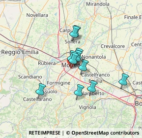 Mappa Via Baldassarre Longhena, 41125 Modena MO, Italia (9.86091)