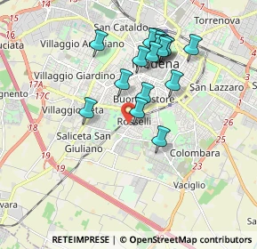 Mappa Via Baldassarre Longhena, 41125 Modena MO, Italia (1.69176)