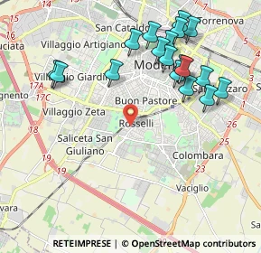 Mappa Via Baldassarre Longhena, 41125 Modena MO, Italia (2.23389)