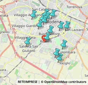 Mappa Via Baldassarre Longhena, 41125 Modena MO, Italia (1.68)