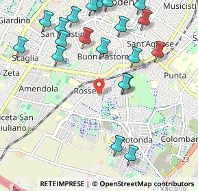 Mappa Via Limana, 41125 Modena MO, Italia (1.2705)