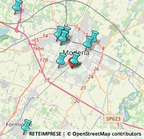 Mappa Via Limana, 41125 Modena MO, Italia (3.39364)