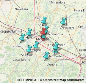 Mappa 41125 Modena MO, Italia (10.71167)