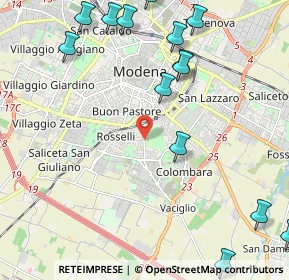 Mappa 41125 Modena MO, Italia (2.87357)
