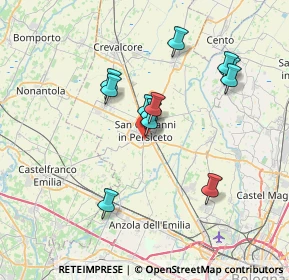 Mappa Via Enrico Fermi, 40017 San Giovanni In Persiceto BO, Italia (6.35167)