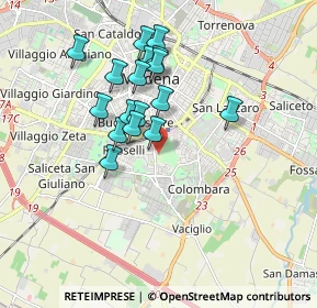 Mappa Via Ancona, 41125 Modena MO, Italia (1.54176)