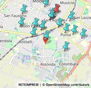 Mappa Via Ancona, 41125 Modena MO, Italia (1.067)
