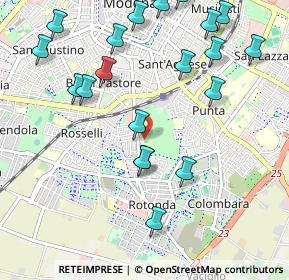 Mappa Via Ancona, 41125 Modena MO, Italia (1.222)