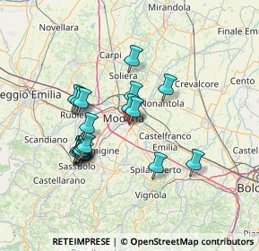 Mappa Via Pietro Riccardi, 41125 Modena MO, Italia (12.62684)