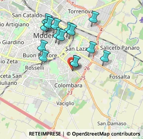 Mappa Via Pietro Riccardi, 41125 Modena MO, Italia (1.75125)