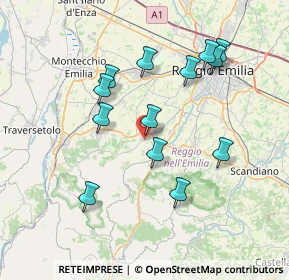 Mappa Via Guglielmo Oberdan, 42020 Quattro Castella RE, Italia (7.16923)