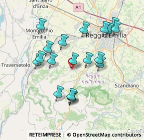 Mappa Via Guglielmo Oberdan, 42020 Quattro Castella RE, Italia (7.26737)