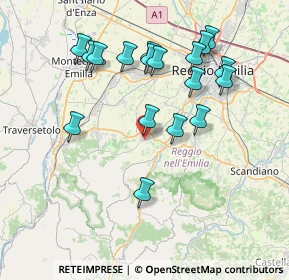 Mappa Via Guglielmo Oberdan, 42020 Quattro Castella RE, Italia (7.75)