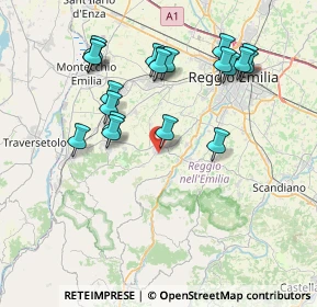 Mappa Via Guglielmo Oberdan, 42020 Quattro Castella RE, Italia (7.9275)