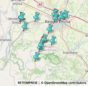 Mappa Via G. Di Vittorio, 42020 Puianello RE, Italia (7.12467)