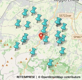Mappa Via G. Di Vittorio, 42020 Puianello RE, Italia (3.7885)