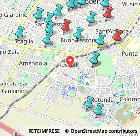 Mappa Via Schio, 41125 Modena MO, Italia (1.285)