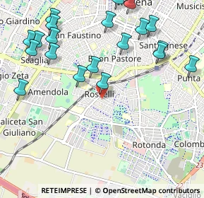 Mappa Via Schio, 41125 Modena MO, Italia (1.299)