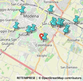 Mappa Stradello Medici - Caula, 41125 Modena MO, Italia (2.04214)