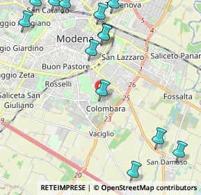 Mappa Stradello Medici - Caula, 41125 Modena MO, Italia (2.91615)