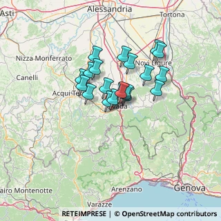 Mappa Zona industriale vicino a, 15076 Ovada AL, Italia (9.918)