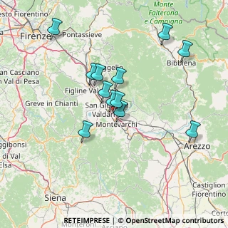 Mappa Via Poggilupi in Monsorbi - Pettini, 52028 Terranuova Bracciolini AR, Italia (13.30833)