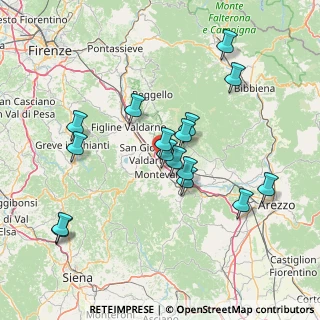 Mappa Via Poggilupi in Monsorbi - Pettini, 52028 Terranuova Bracciolini AR, Italia (14.8525)