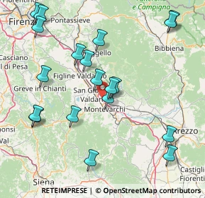 Mappa Via Poggilupi in Monsorbi - Pettini, 52028 Terranuova Bracciolini AR, Italia (18.73632)