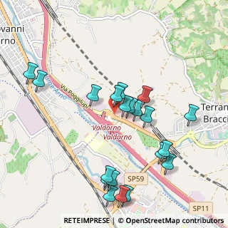 Mappa Via Poggilupi in Monsorbi - Pettini, 52028 Terranuova Bracciolini AR, Italia (1.0895)