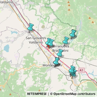 Mappa Via Poggilupi in Monsorbi - Pettini, 52028 Terranuova Bracciolini AR, Italia (3.84846)