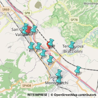 Mappa Via Poggilupi in Monsorbi - Pettini, 52028 Terranuova Bracciolini AR, Italia (2.05923)