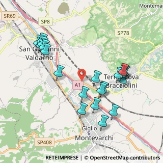 Mappa Via Poggilupi in Monsorbi - Pettini, 52028 Terranuova Bracciolini AR, Italia (2.114)