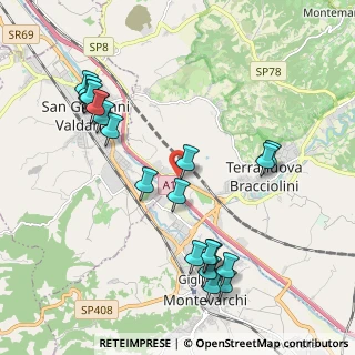 Mappa Via Poggilupi in Monsorbi - Pettini, 52028 Terranuova Bracciolini AR, Italia (2.346)