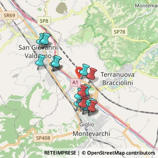 Mappa Via Poggilupi in Monsorbi - Pettini, 52028 Terranuova Bracciolini AR, Italia (1.76842)