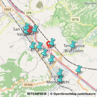 Mappa Strada Poggilupi, 52028 Terranuova Bracciolini AR, Italia (2.02615)
